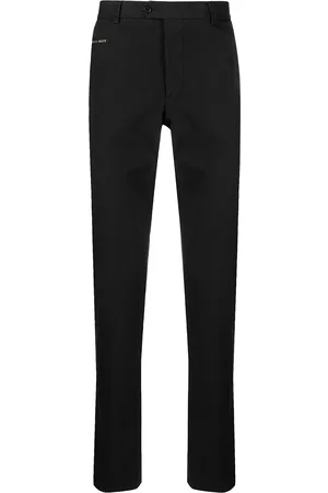 Philipp Plein Logo-plaque straight leg chinos