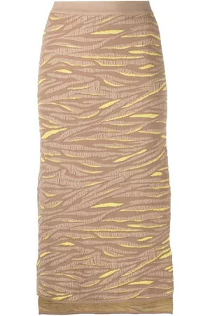 Stella McCartney Animal pattern knitted skirt