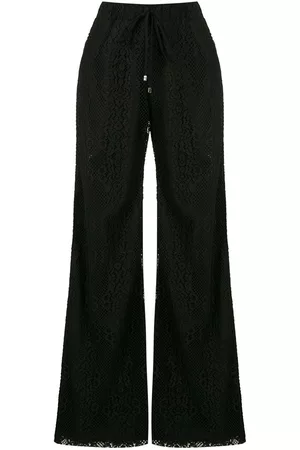 Olympiah Tournesol lace wide-leg trousers