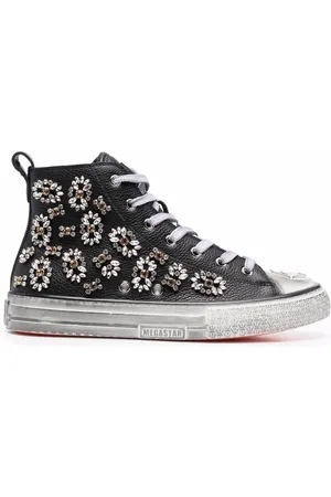 Philipp Plein Megastar crystal-embellished high-top sneakers