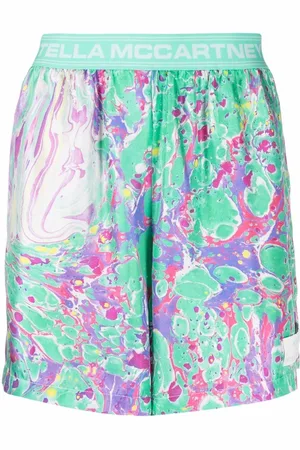 Stella McCartney X Ed Curtis oil swirl shorts