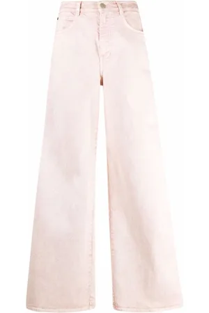 Stella McCartney Logo-tape wide jeans