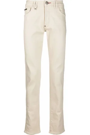Philipp Plein Logo-plaque slim-fit jeans