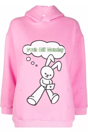 Natasha Zinko Rabbit-print long-sleeved hoodie