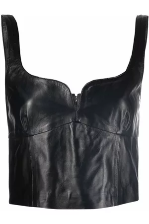 Manokhi Cropped leather vest