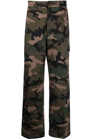 VALENTINO GARAVANI Camouflage pattern straight-leg trousers