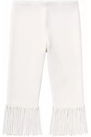 Proenza Schouler Textured fringed biker shorts
