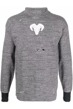 Maison Margiela Distressed high-neck jumper