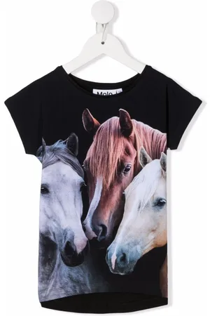 Molo Horse-head motif organic-cotton T-Shirt