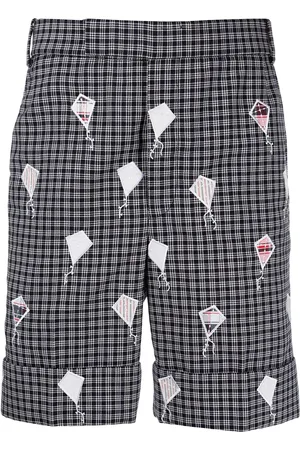Thom Browne Patchwork kite embroidered shorts