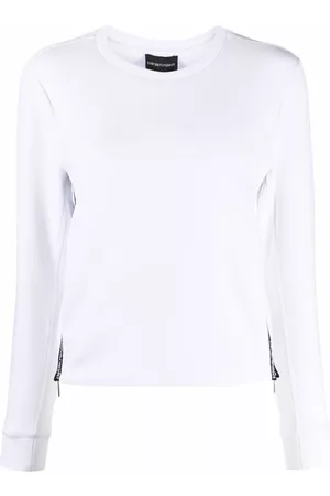 Emporio Armani Logo-trim long-sleeved sweatshirt