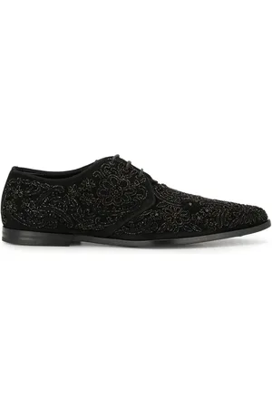 Dolce & Gabbana Embroidered suede derby shoes
