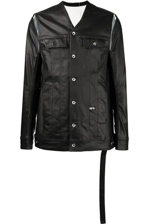 Rick Owens Buttoned-up leather jacket