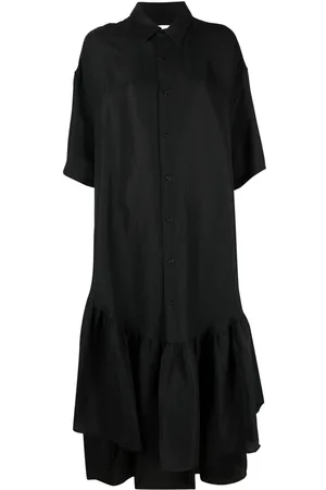 Ami Ruffle-detailing shirtdress