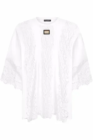 Dolce & Gabbana Lace-detail short-sleeve T-shirt
