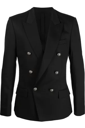Balmain Embossed-button double-breasted blazer