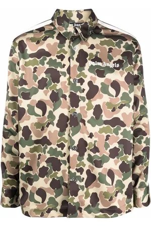 Palm Angels Camouflage-print track shirt