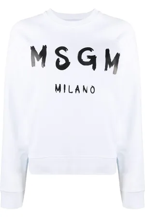 Msgm Logo print raglan sweatshirt