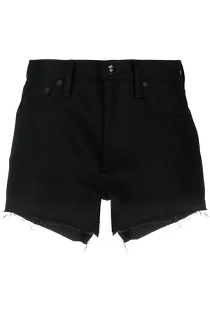 OFF-WHITE Diag-stripe denim shorts