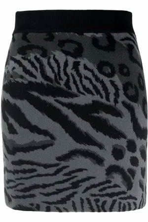 Kenzo Tiger-print knitted skirt