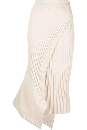Stella McCartney Asymmetric ribbed-knit wrap skirt
