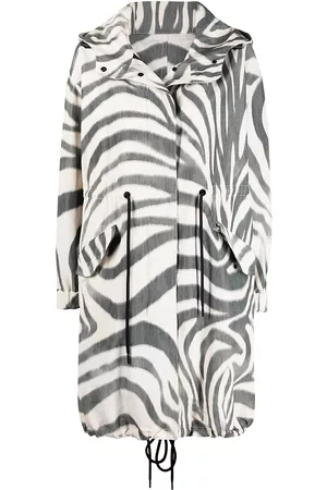 Moncler Achird zebra-print parka coat