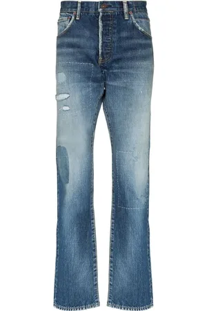 VISVIM Social Sculpture distressed straight-leg jeans