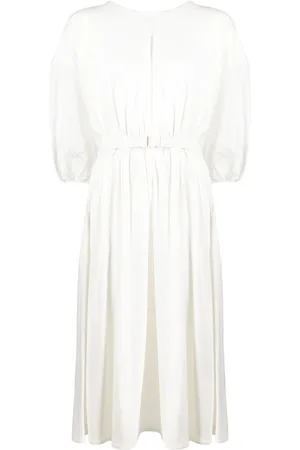 Moncler Belted cotton midi dress