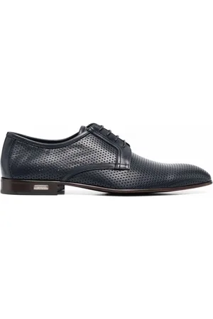 Casadei Men Shoes - Perforated leather oxford shoes