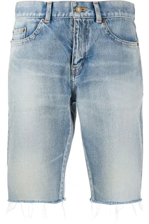 Saint Laurent Frayed-edge denim shorts