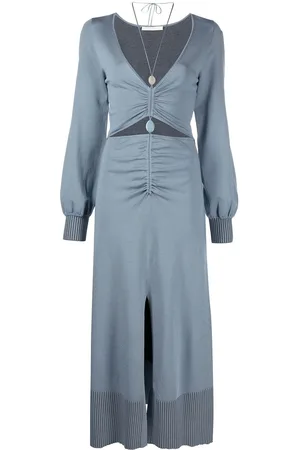 Simkhai Ruched cut-out midi dress