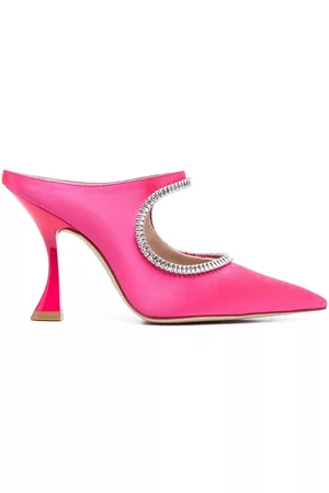 Stuart Weitzman Crystal-embellished 110mm cut-out mules