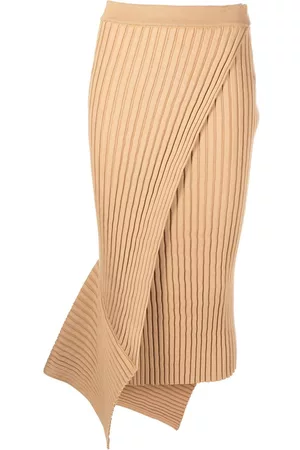 Stella McCartney Asymmetric ribbed-knit wrap skirt