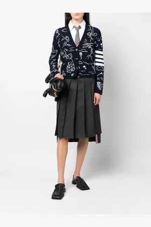 Thom Browne Kite-icon cashmere cardigan