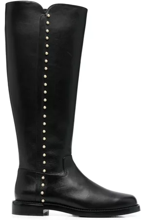 Stuart Weitzman Pearl-embellished detail boots
