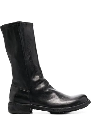 Officine creative Grained zip-up boots