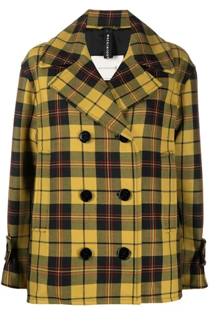 MACKINTOSH Women Coats - FIONA tartan peacoat