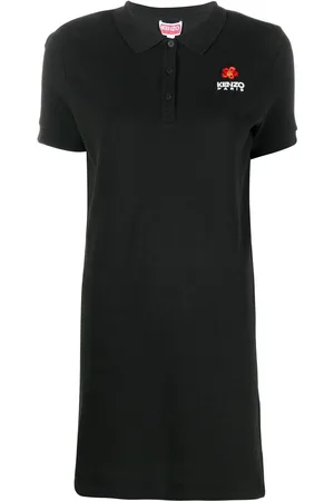 Kenzo Embroidered-logo jersey-knit dress