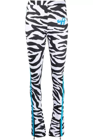 OFF-WHITE Logo-print high-waisted trousers