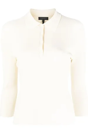 RAG&BONE Pacey ribbed-knit polo top