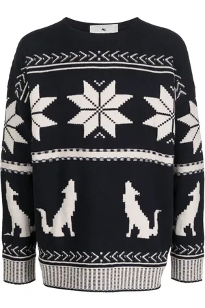 Etro Patterned-jacquard knitted jumper