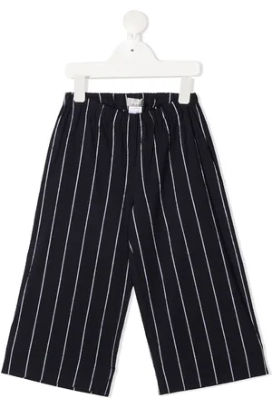 Il gufo Elasticated pinstripe-print trousers