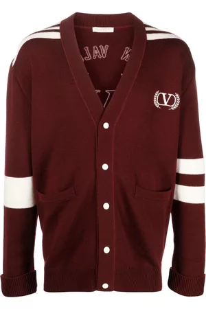 VALENTINO GARAVANI Logo-embroidered virgin-wool cardigan