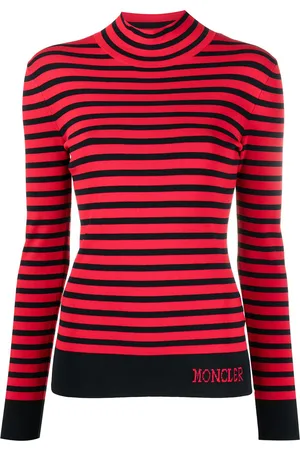 Moncler Striped high-neck jumper