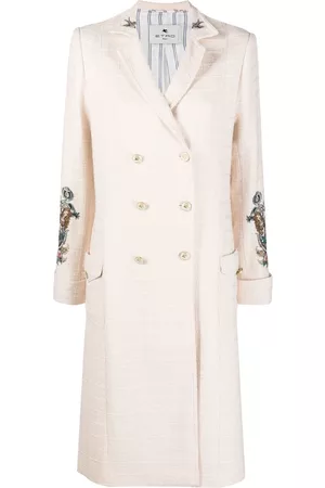 Etro Rear graphic-print double-breasted coat
