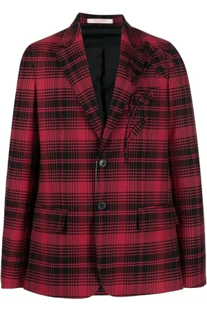 VALENTINO GARAVANI Checked single-breasted blazer
