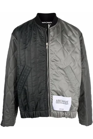Palm Angels Logo-print panelled bomber jacket