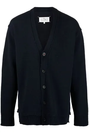 Maison Margiela Elbow-patch V-neck cardigan