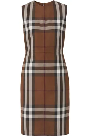 Burberry Check-pattern sleeveless dress
