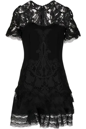Simkhai Lace-panelled crepe dress